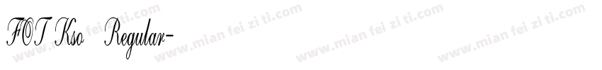 FOT Kso天龍 Regular字体转换